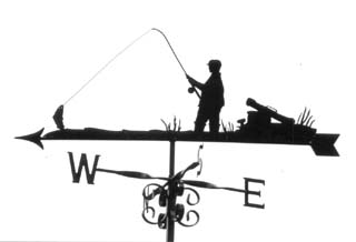 Fisherman with Kit weather vane